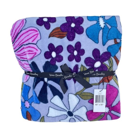 Vera Bradley Bengal Lily Plush Throw Blanket - Picture 4 of 8